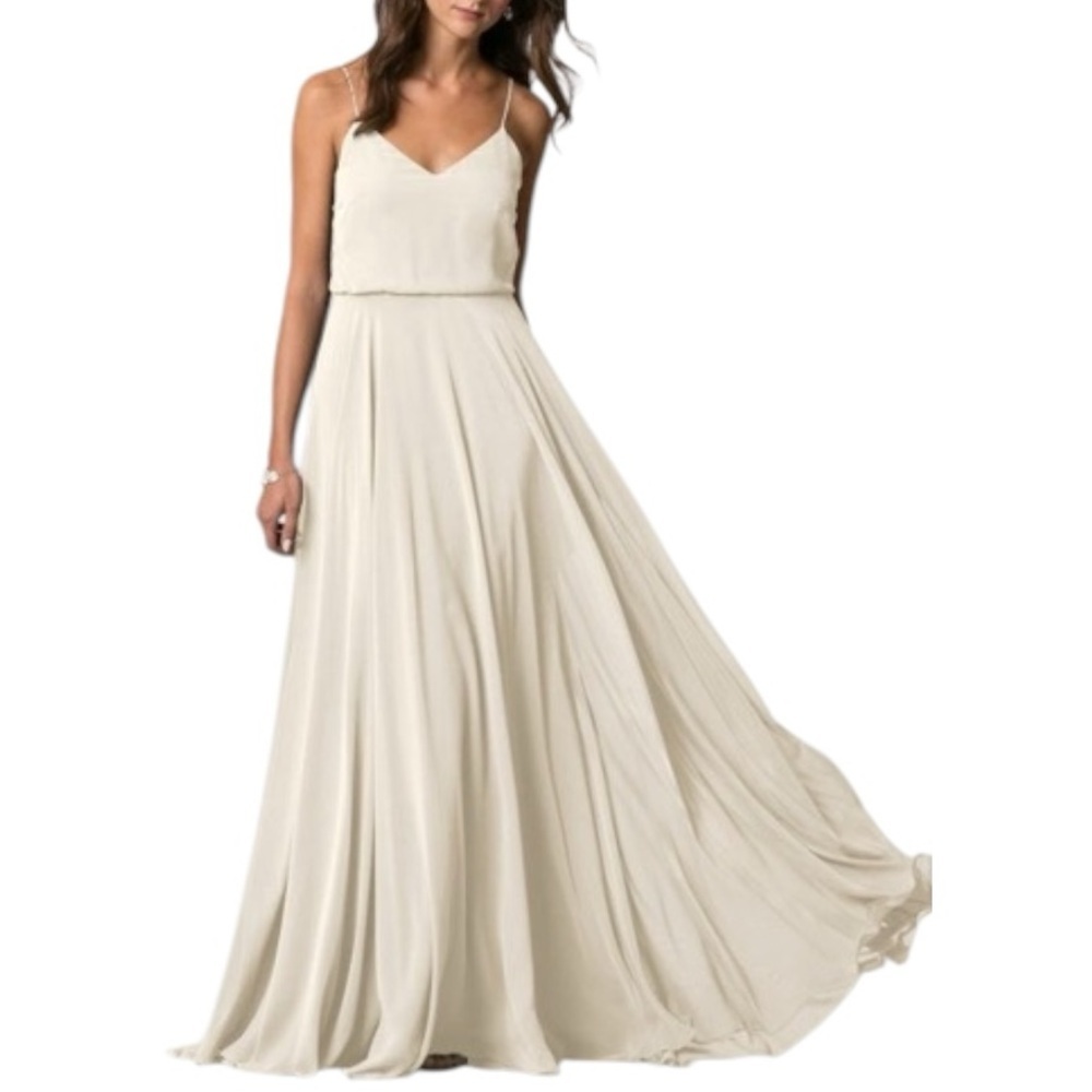 BHLDN Cream Maxi Dress